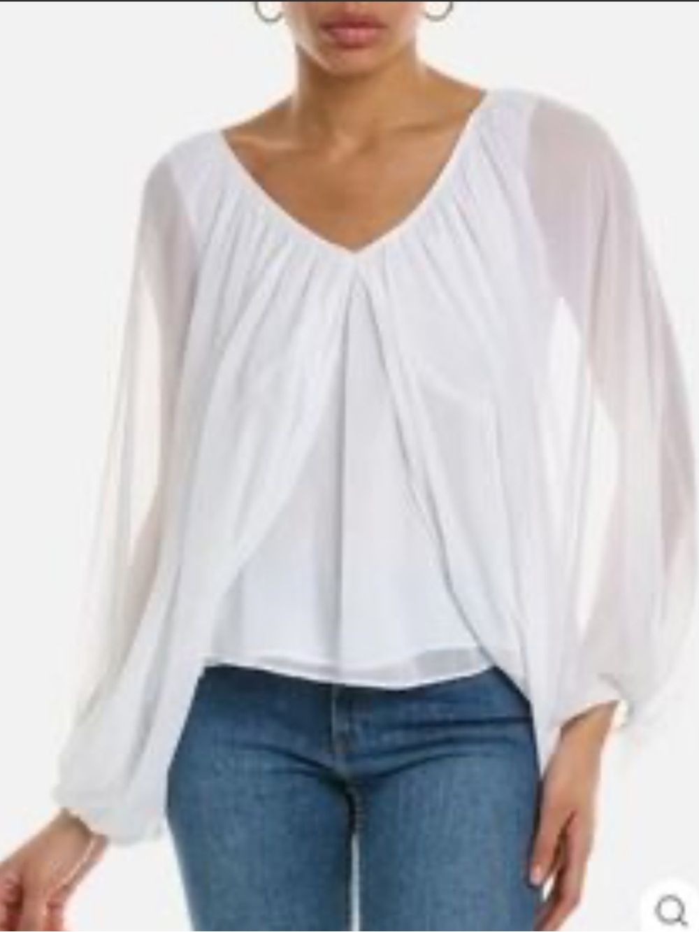 NEW Vince Camuto White Sheer Blouse Overlay **See Photos